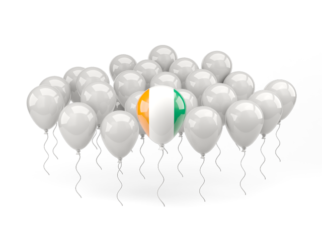 Balloon with flag. Download flag icon of Cote d'Ivoire at PNG format