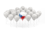 Czech Republic. Balloon with flag. Download icon.