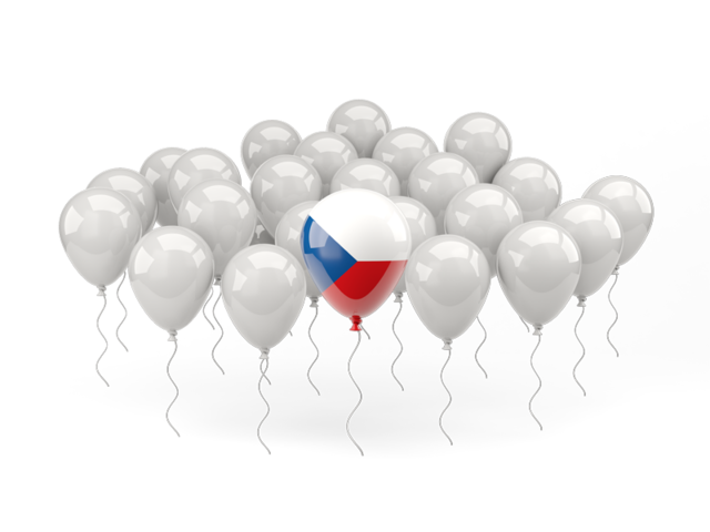 Balloon with flag. Download flag icon of Czech Republic at PNG format