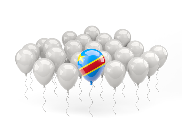 Balloon with flag. Download flag icon of Democratic Republic of the Congo at PNG format