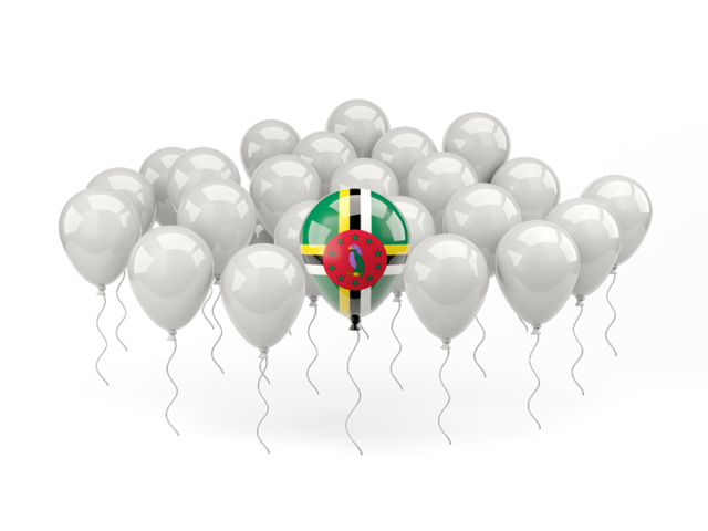 Balloon with flag. Download flag icon of Dominica at PNG format