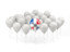 Dominican Republic. Balloon with flag. Download icon.