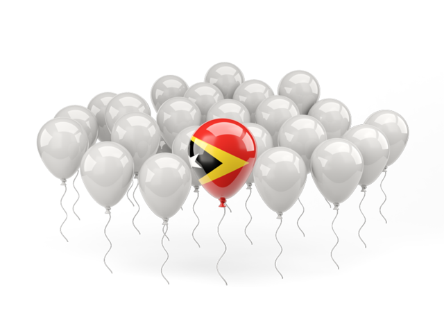 Воздушный шар с флагом. Скачать флаг. Восточный Тимор