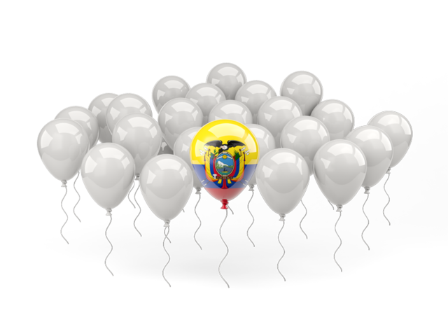 Balloon with flag. Download flag icon of Ecuador at PNG format