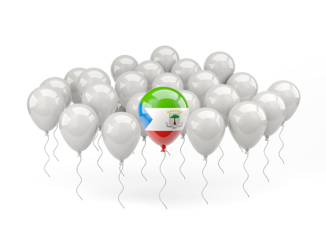 Balloon with flag. Download flag icon of Equatorial Guinea at PNG format