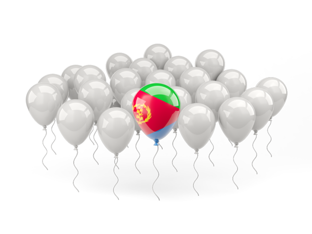 Balloon with flag. Download flag icon of Eritrea at PNG format