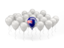 Falkland Islands. Balloon with flag. Download icon.