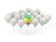 Gabon. Balloon with flag. Download icon.