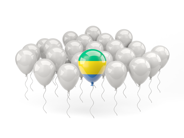 Balloon with flag. Download flag icon of Gabon at PNG format