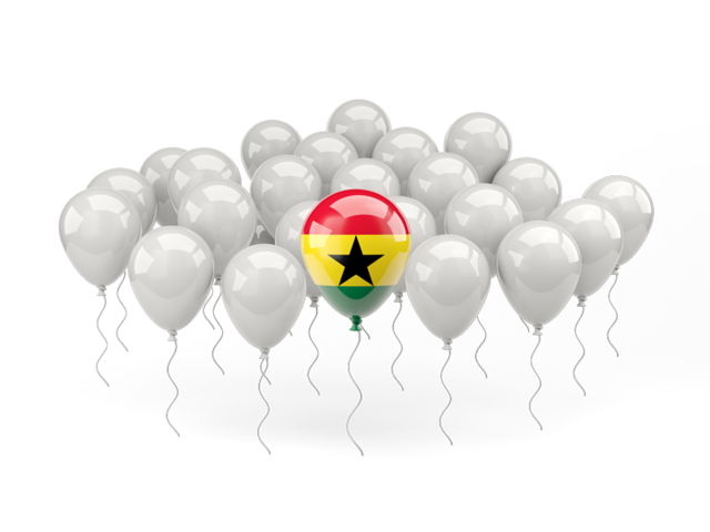 Balloon with flag. Download flag icon of Ghana at PNG format