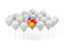 Guadeloupe. Balloon with flag. Download icon.