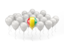 Guinea. Balloon with flag. Download icon.