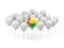 Guinea-Bissau. Balloon with flag. Download icon.
