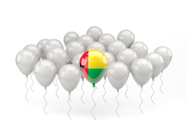 Balloon with flag. Download flag icon of Guinea-Bissau at PNG format