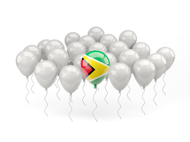 Balloon with flag. Download flag icon of Guyana at PNG format