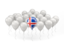 Iceland. Balloon with flag. Download icon.