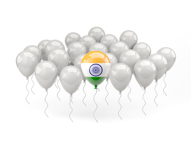 Balloon with flag. Download flag icon of India at PNG format