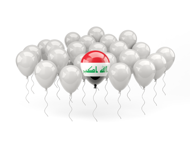 Воздушный шар с флагом. Скачать флаг. Республика Ирак
