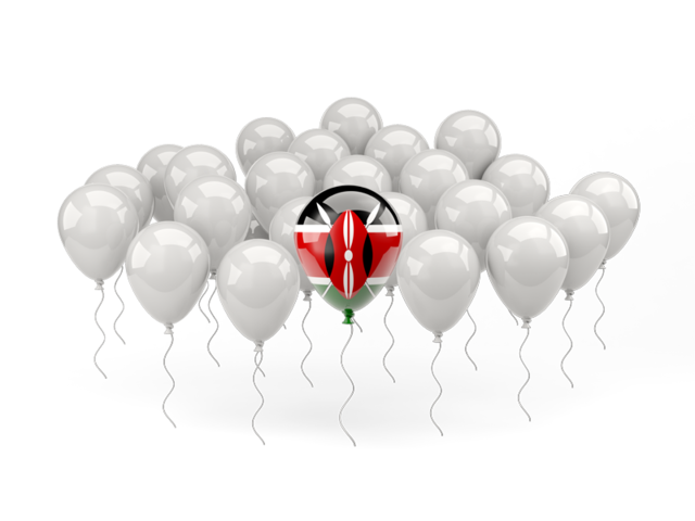Balloon with flag. Download flag icon of Kenya at PNG format