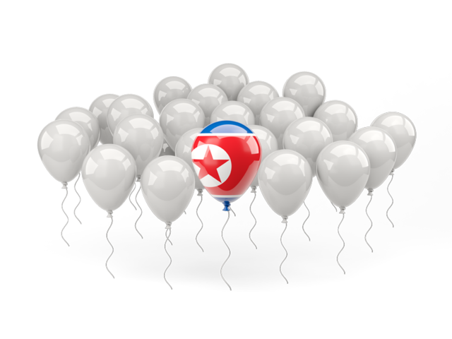 Balloon with flag. Download flag icon of North Korea at PNG format