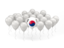 South Korea. Balloon with flag. Download icon.