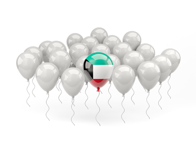 Balloon with flag. Download flag icon of Kuwait at PNG format