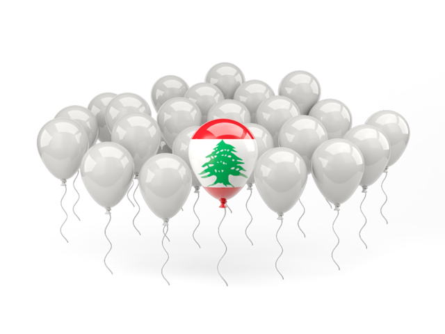 Balloon with flag. Download flag icon of Lebanon at PNG format