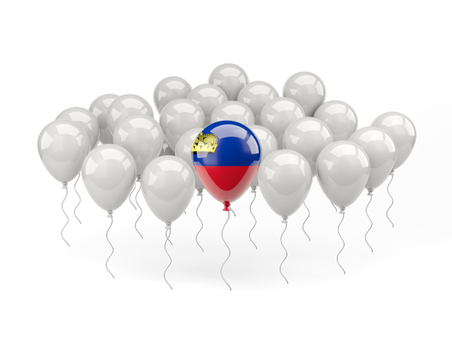 Balloon with flag. Download flag icon of Liechtenstein at PNG format