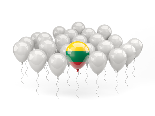 Balloon with flag. Download flag icon of Lithuania at PNG format