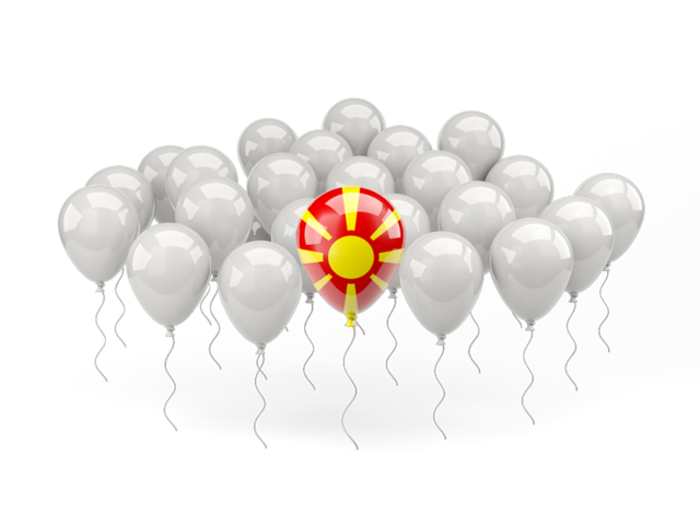 Balloon with flag. Download flag icon of Macedonia at PNG format