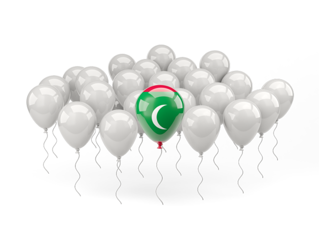 Balloon with flag. Download flag icon of Maldives at PNG format