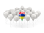 Mauritius. Balloon with flag. Download icon.