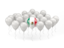 Mexico. Balloon with flag. Download icon.