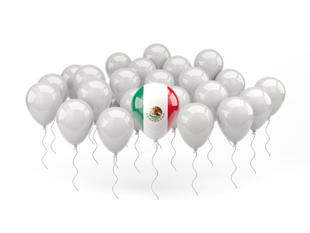 Balloon with flag. Download flag icon of Mexico at PNG format