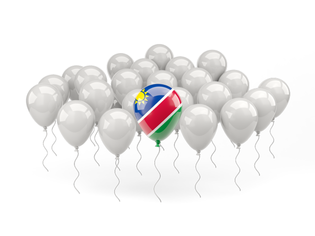 Воздушный шар с флагом. Скачать флаг. Намибия