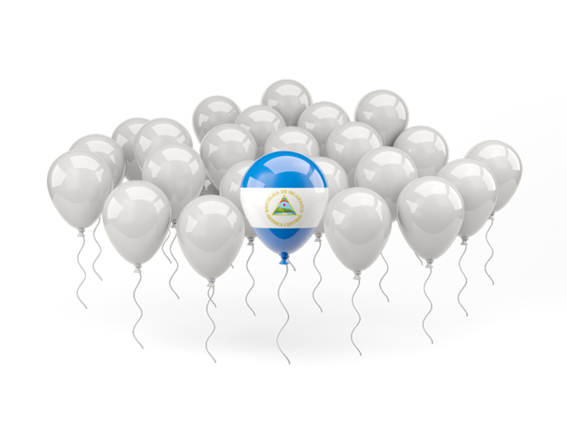 Balloon with flag. Download flag icon of Nicaragua at PNG format