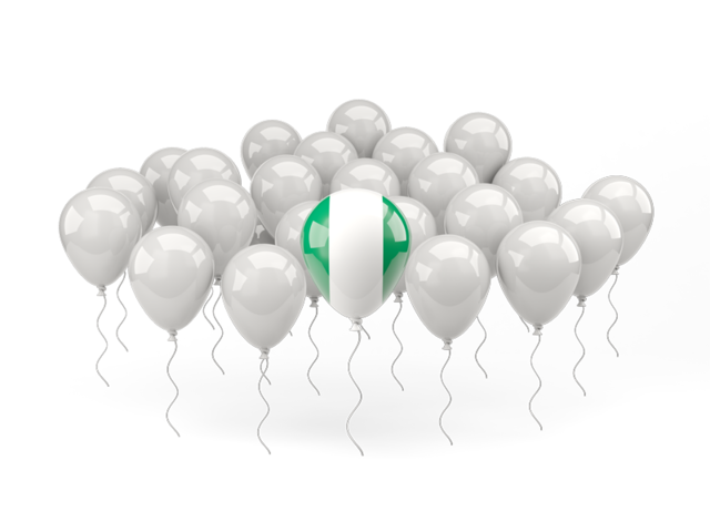 Balloon with flag. Download flag icon of Nigeria at PNG format