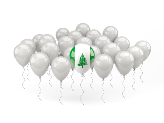 Balloon with flag. Download flag icon of Norfolk Island at PNG format