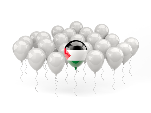 Balloon with flag. Download flag icon of Palestinian territories at PNG format