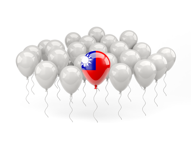 Balloon with flag. Download flag icon of Taiwan at PNG format