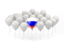 Russia. Balloon with flag. Download icon.