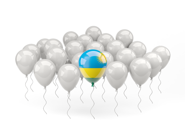 Balloon with flag. Download flag icon of Rwanda at PNG format