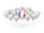 Сен-Бартелеми. Воздушный шар с флагом. Скачать иллюстрацию.