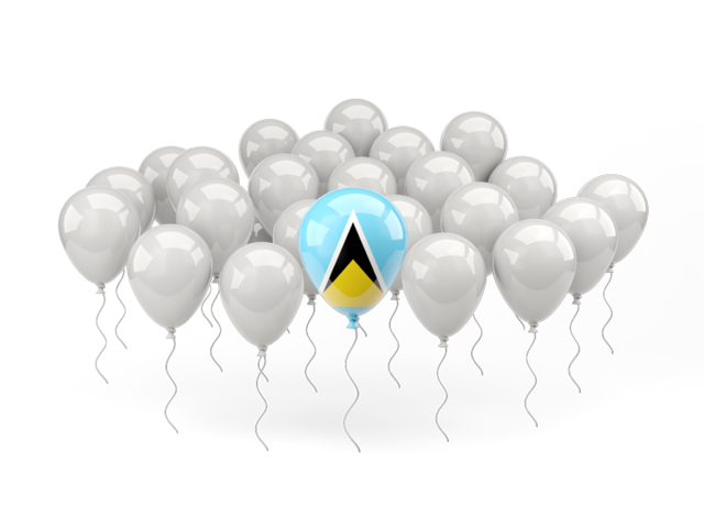 Balloon with flag. Download flag icon of Saint Lucia at PNG format