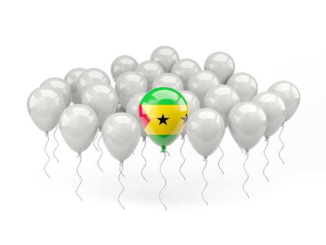 Balloon with flag. Download flag icon of Sao Tome and Principe at PNG format