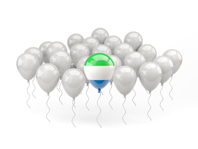 Balloon with flag. Download flag icon of Sierra Leone at PNG format