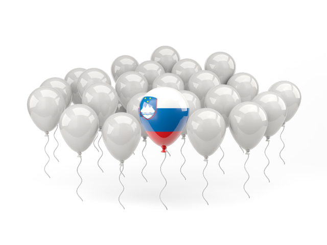 Balloon with flag. Download flag icon of Slovenia at PNG format