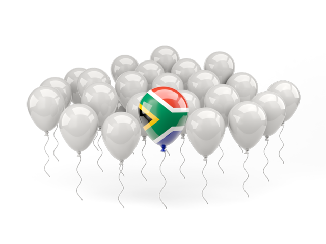 Воздушный шар с флагом. Скачать флаг. ЮАР