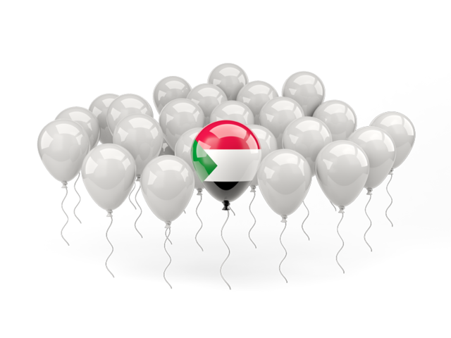 Balloon with flag. Download flag icon of Sudan at PNG format
