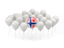 Svalbard and Jan Mayen. Balloon with flag. Download icon.